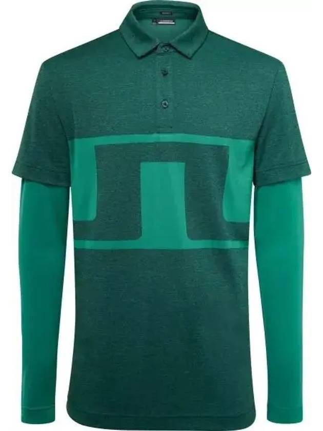 SS Golf Long Sleeve Polo Leon Green - J.LINDEBERG - BALAAN 2