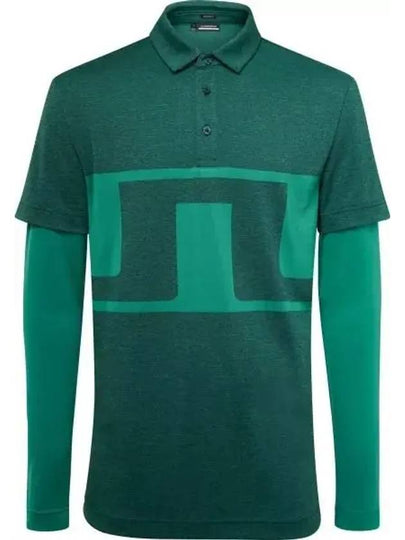 SS Golf Long Sleeve Polo Leon Green - J.LINDEBERG - BALAAN 2