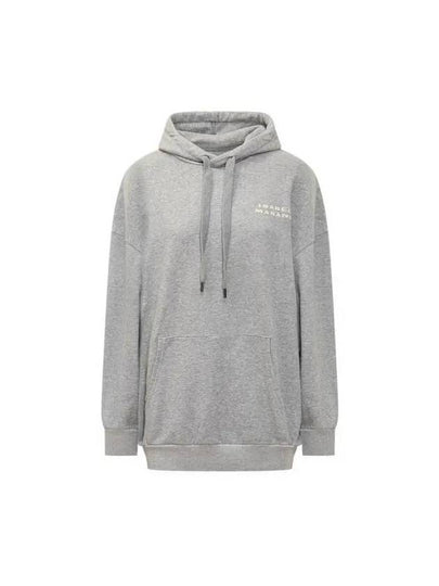 Solena Embroidered Logo Oversized Hoodie Grey - ISABEL MARANT - BALAAN 2