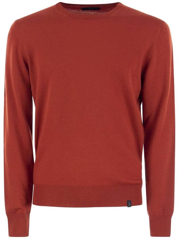 Wool crew-neck pullover - FAY - BALAAN 1