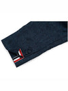 Men's Donegal Tweed 4 Bar Wool Single Coat Blue - THOM BROWNE - BALAAN 6