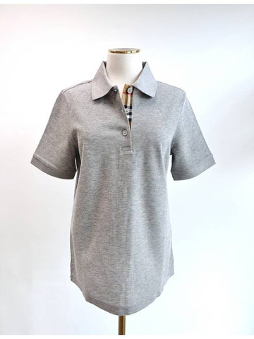 Women s Polo PK Collar T Shirt 80669011 Gray - BURBERRY - BALAAN 1