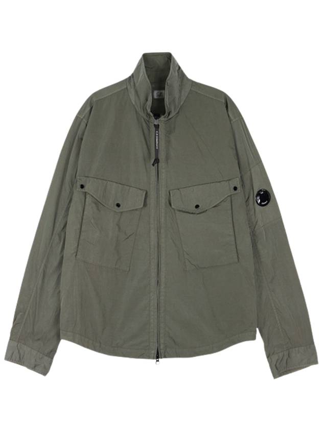 Chrome R Lens Wappen Overshirt Zip-Up Jacket Green - CP COMPANY - BALAAN 1