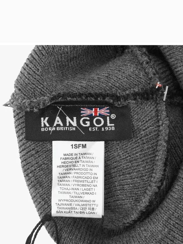 2978BC BLACK DARK FLANNEL Cuff Pull on Acrylic Beanie - KANGOL - BALAAN 4