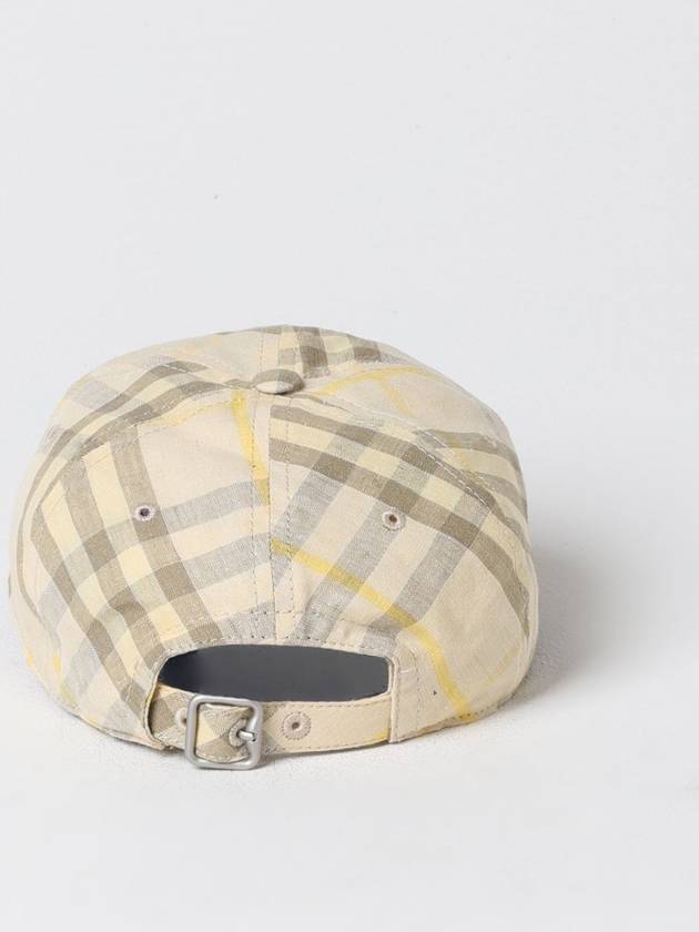 Check Linen Ball Cap Wheat - BURBERRY - BALAAN 4