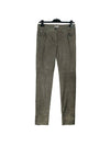 Women's Suede Straight Pants Dust - BRUNELLO CUCINELLI - BALAAN 1