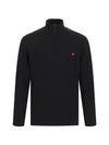 Logo Patch Half Zip-Up Knit Top Black - HUGO BOSS - BALAAN 2