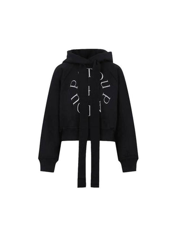 Medallion Organic Cotton Hoodie Black - PATOU - BALAAN 1