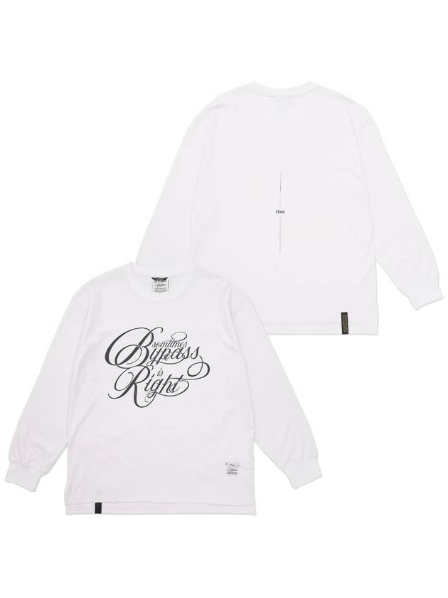 Bypass Oversized Long Sleeves T Shirts White - STIGMA - BALAAN 1