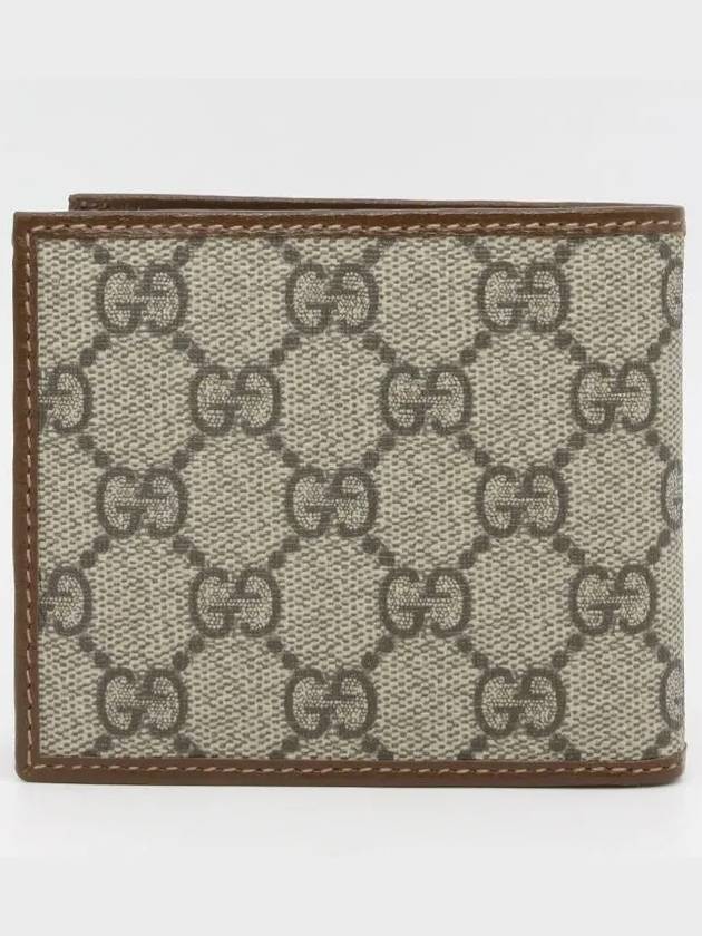 GG Supreme Interlocking Half Wallet Brown - GUCCI - BALAAN 3