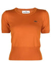 ORB Logo Short Sleeve Knit Top Orange - VIVIENNE WESTWOOD - BALAAN 2