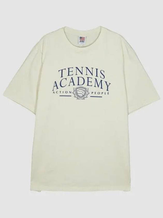 Crew Neck Tennis Academy Short Sleeve T Shirt White 1061660 - AUTRY - BALAAN 1