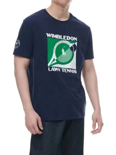 Wimbledon Custom Fit Jersey T Shirt Navy - POLO RALPH LAUREN - BALAAN 1