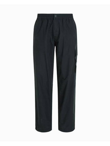 Jeans Utility Cotton Poplin Straight Pants Black - CALVIN KLEIN - BALAAN 1