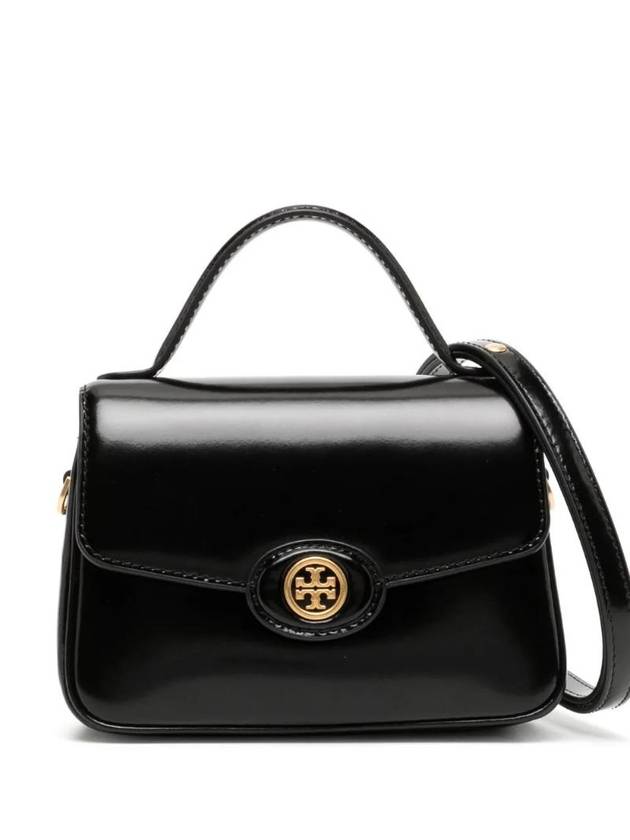 Small Robinson Spazzolato Cross Bag Black - TORY BURCH - BALAAN 1