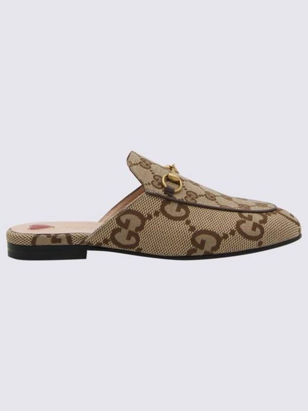 Princetown Jumbo GG Slipper Camel Ebony - GUCCI - BALAAN 3