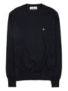 ORB Embroidered Crew Neck Knit Top Black - VIVIENNE WESTWOOD - BALAAN 2