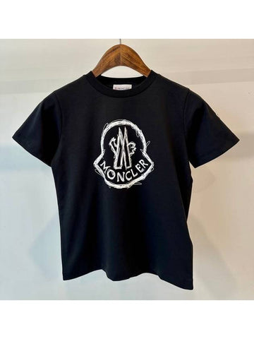 Kids T Shirt K19548C00014 89AFV Black 12A - MONCLER - BALAAN 1