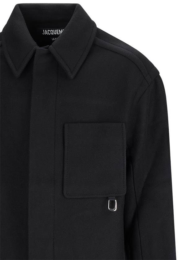 Le Manteau Wool Single Coat Black - JACQUEMUS - BALAAN 4