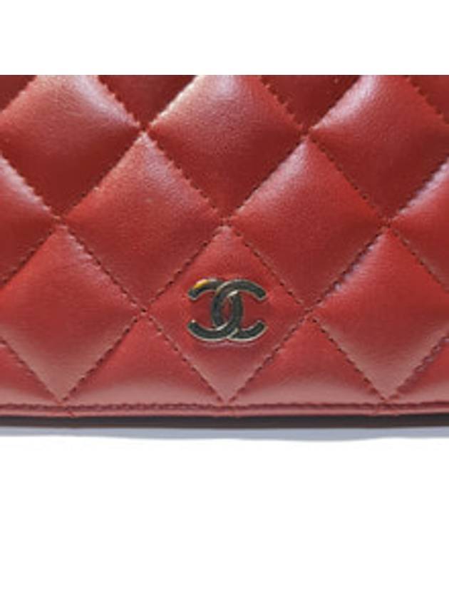 Women s A31509 Lambskin Red Timeless Classic Silver Logo Long Wallet - CHANEL - BALAAN 5