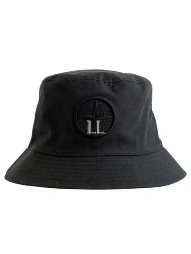 Logo Patch Bucket Hat Black - STONE ISLAND - BALAAN 2