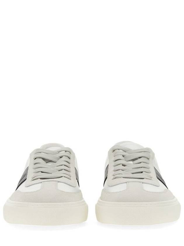 Leather Suede Low Top Sneakers White Black - TOD'S - BALAAN 6