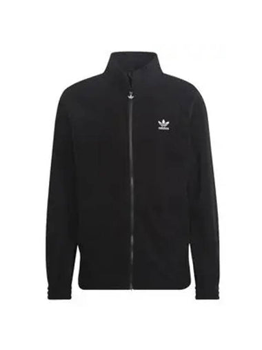 Original Adicolor Classic Trefoil Teddy Fleece Zip Up Hoodie Black - ADIDAS - BALAAN 1