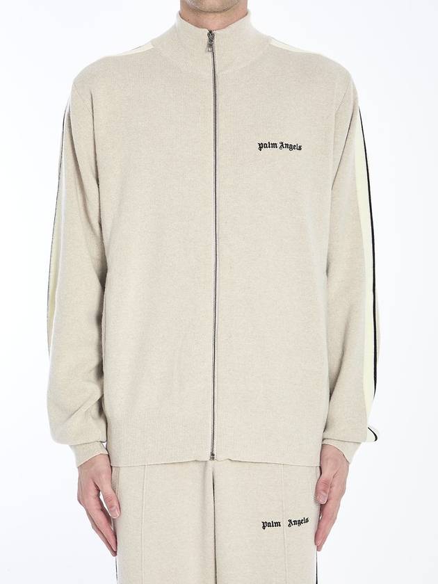 Track Jacket In Wool And Cashmere - PALM ANGELS - BALAAN 1