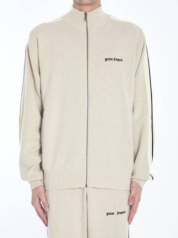 Track Jacket In Wool And Cashmere - PALM ANGELS - BALAAN 1