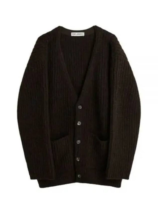 COLOSSAL CARDIGAN Welsh Black Albion Wool W4233CW Colossal Wool Cardigan - OUR LEGACY - BALAAN 2