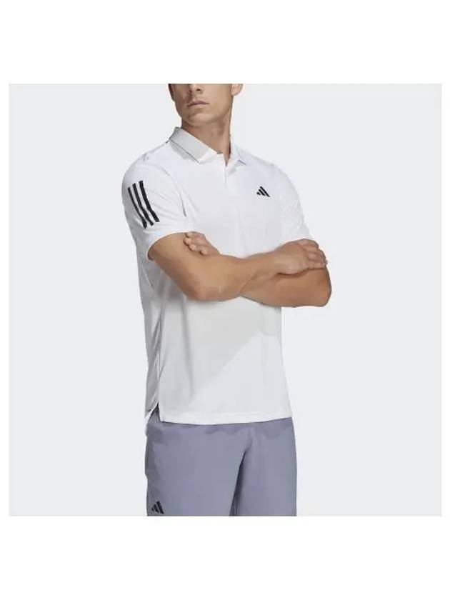 Tennis 3 Stripe Polo Shirt White - ADIDAS - BALAAN 2