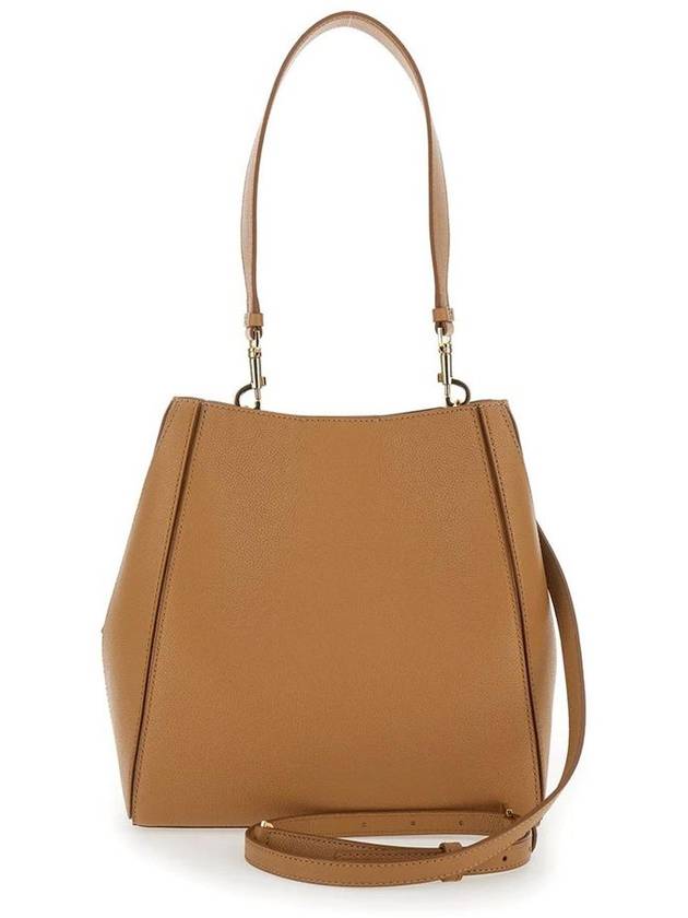 Logo Leather Bucket Bag Tiramisu - TORY BURCH - BALAAN 3