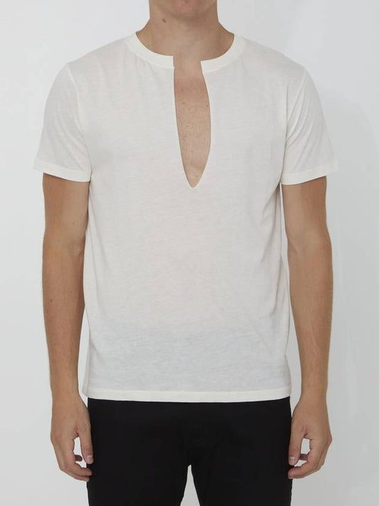 Monogram Logo Cotton Short-Sleeve T-Shirt White - GUCCI - BALAAN 1