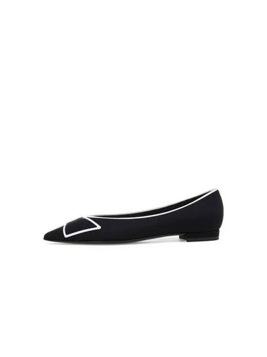 Women s Color Trimming Flat Ballerina Shoes Black - EMPORIO ARMANI - BALAAN 1