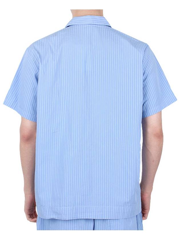 Poplin Striped Pajamas Short Sleeve Shirt SWE PS - TEKLA - BALAAN 4