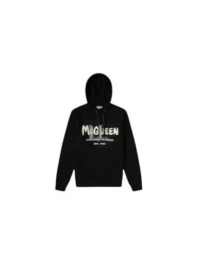 Graffiti Logo Hoodie Black - ALEXANDER MCQUEEN - BALAAN 2