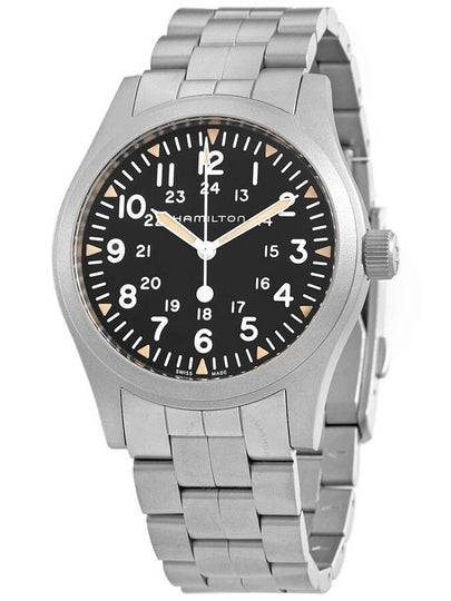 Khaki Field Mechanical Metal Band Watch Black - HAMILTON - BALAAN 2