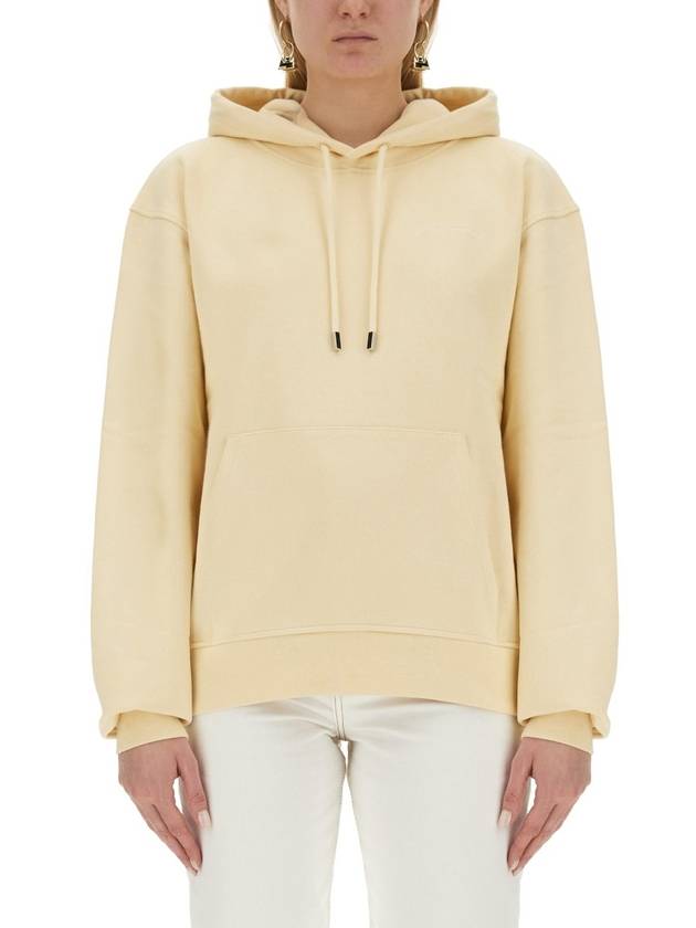 Le Brode Embroidered Logo Cotton Hoodie Ivory - JACQUEMUS - BALAAN 2