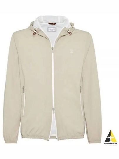 Embroidered Logo Zip-up Hoodie Sand - BRUNELLO CUCINELLI - BALAAN 2