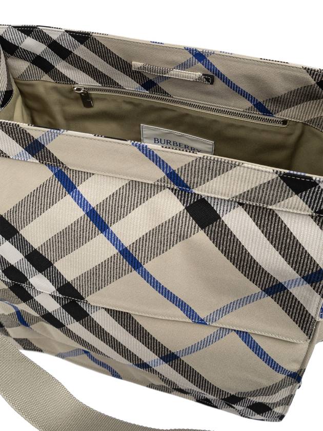 Trench Check Medium Tote Bag Lichen - BURBERRY - BALAAN 6