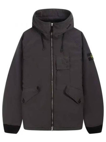 David Canvas Hooded Jacket Charcoal - STONE ISLAND - BALAAN 2