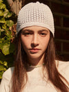 yellow tab crochet beanie white - MSKN2ND - BALAAN 1