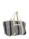 Warden Striped Tote Bag Black - ISABEL MARANT - BALAAN 2