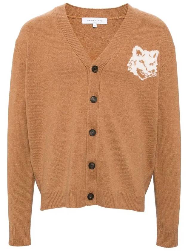 Maison Kitsune Bold Fox Head Patch Men s Intarsia Comfort Cardigan NM00508 P270 - POLO RALPH LAUREN - BALAAN 1