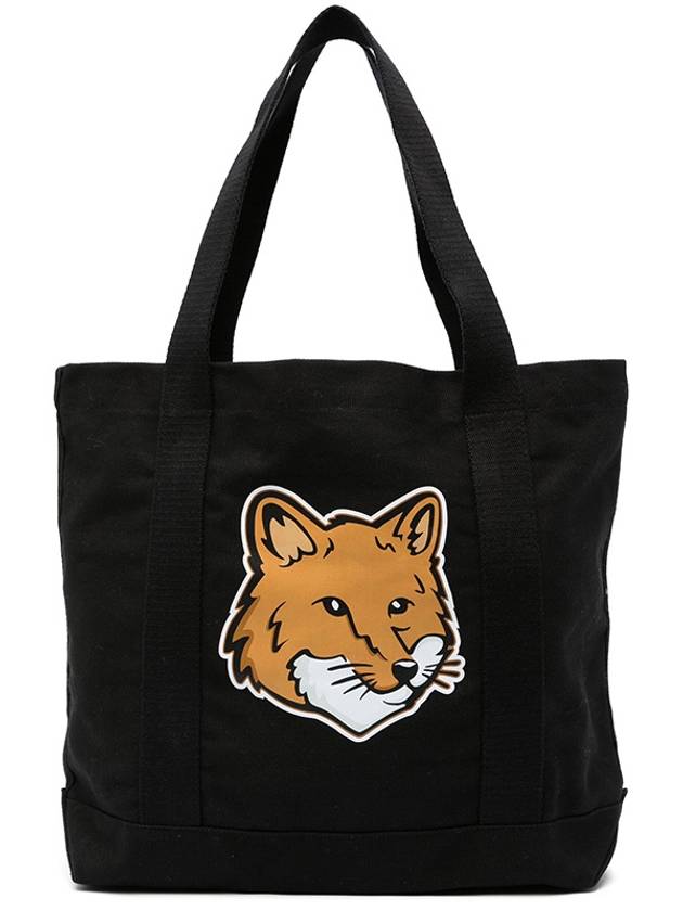 Fox Head Print Tote Bag Black - MAISON KITSUNE - BALAAN 6