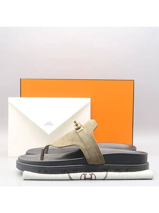 H231071Z Vertuldra Suede Empire Women s Sandals Size 37 - HERMES - BALAAN 1