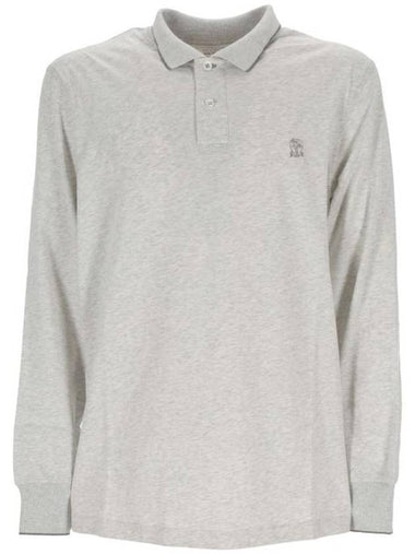 Cotton Polo Shirt Grey - BRUNELLO CUCINELLI - BALAAN 1