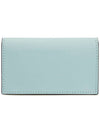 Logo Color Block Saffiano Card Wallet Aquamarine - MARNI - BALAAN 3