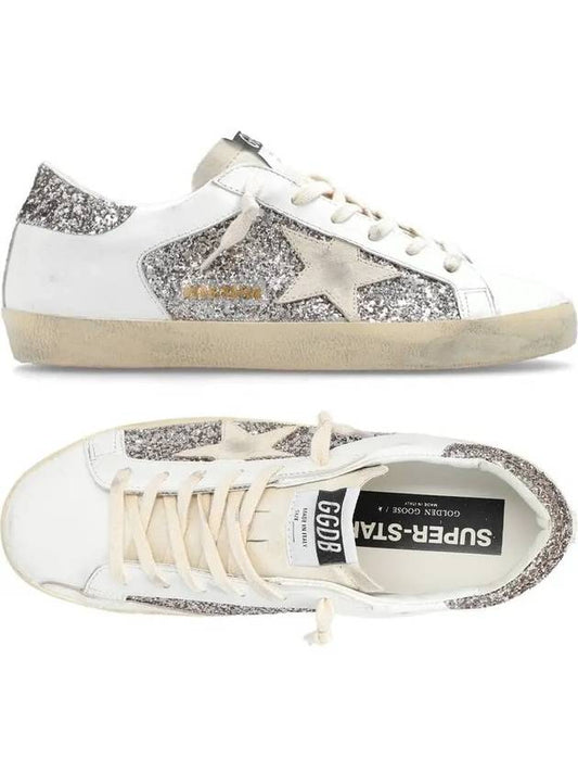 Superstar Glitter Low Top Sneakers Silver White - GOLDEN GOOSE - BALAAN 2