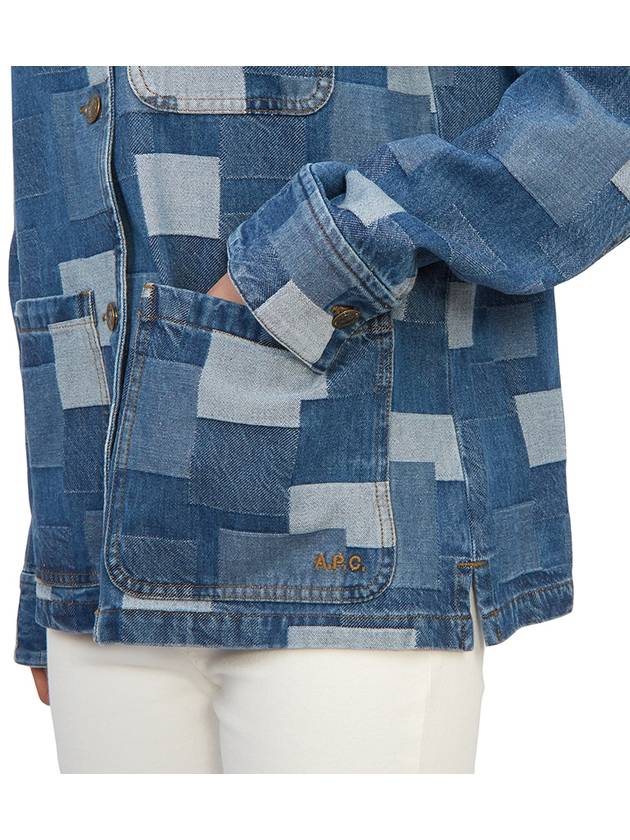 Silva Logo Patchwork Denim Jacket Blue - A.P.C. - BALAAN 10